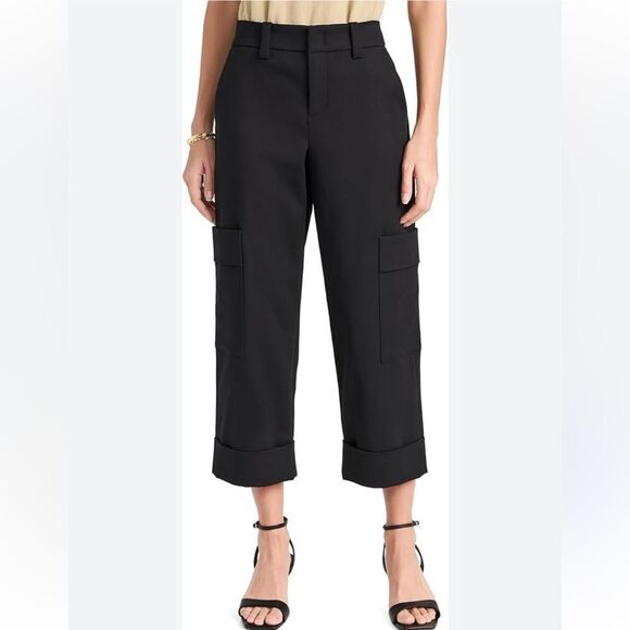 NWT Vince Utility Crop Pants Black Size 0 - Picture 1 of 16